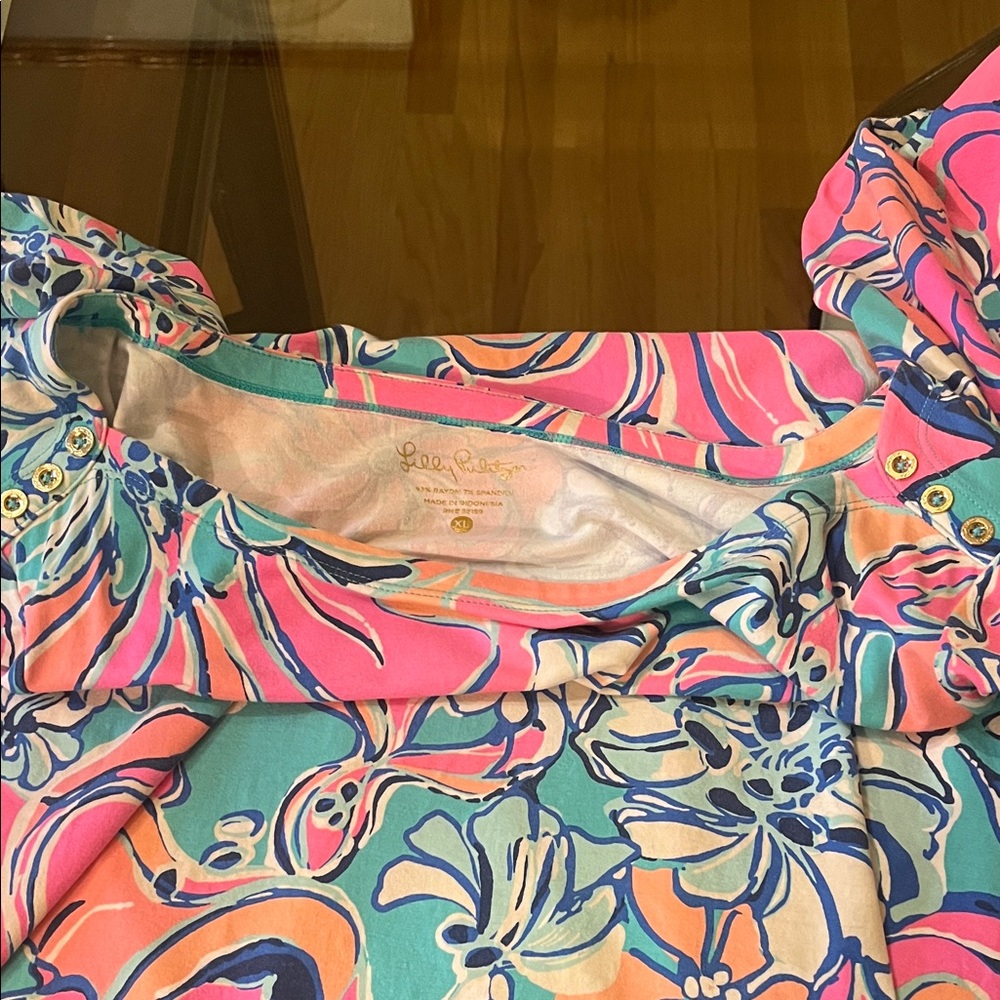 Lilly Pulitzer Pink and Blue Floral Dress